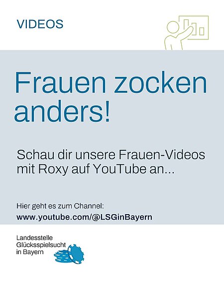 Frauen zocken seltener als Männer und entwickeln seltener ein problematisches Glücksspielverhalten. Glücksspiel kann aber auch für Frauen zu einer ernsthaften Belastung werden. Im Durchschnitt beginnen sie häufig erst im mittleren Lebensalter. Frauen nutzen Glücksspiel häufiger als Bewältigungsstrategie für belastende Emotionen wie Angst, Trauer oder Gefühle der Unzulänglichkeit. Das Spiel dient dann als kurzfristige Ablenkung von psychischem Stress. Insbesondere die Mehrfachbelastung durch Familie, Beruf und Alltag kann das Risiko einer Glücksspielproblematik erhöhen.

Frauen mit Glücksspielsucht leiden häufig zusätzlich unter psychischen Erkrankungen wie Depressionen oder Angststörungen. Auch belastende Beziehungserfahrungen, häusliche Gewalt oder Traumata können eine wichtige Rolle spielen. Deshalb sind eine ganzheitliche und traumasensible Beratung und Behandlung besonders wichtig.

Der Weg in die Hilfe ist für viele Frauen mit Scham- und Schuldgefühlen verbunden. Hinzu kommt, dass Glücksspiel in der öffentlichen Wahrnehmung oft als „unweiblich“ gilt. Diese stärkere gesellschaftliche Stigmatisierung führt dazu, dass viele Betroffene lange zögern, Unterstützung in Anspruch zu nehmen.

Für Frauen mit einer Glücksspielproblematik stehen verschiedene Hilfsangebote zur Verfügung. Die Suchtberatungsstellen des Kompetenznetzwerks 
Glücksspielsucht sowie die Fachkräfte der Online-Beratungsplattform PlayChange bieten kostenlose und vertrauliche Unterstützung an. Häufig kann dabei eine weibliche Ansprechperson gewählt werden. Viele Beraterinnen und Berater verfügen zudem über therapeutische Zusatzqualifikationen, darunter auch traumatherapeutische Ausbildungen.

Auch stationäre Suchteinrichtungen bieten oft frauenspezifische Gruppenangebote an. Für Mütter kann das Kinderbuch „Mein Papa, die Unglücksspiele und ich“ hilfreiche Anregungen für den Umgang mit einer Glücksspielproblematik in der Familie geben.

Frauen, die als Angehörige von der Glücksspielproblematik eines nahestehenden Menschen betroffen sind, finden Informationen und Online-Hilfen unter: 

https://verspiel-nicht-mein-leben.de/