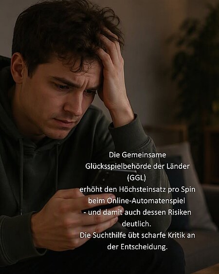 Die Gemeinsamen Glücksspielbehörde der Länder (GGL) hat zum 1. Juli 2026 die Erhöhung des Höchsteinsatzes bei virtuellen Automatenspielen von einem Euro auf bis zu fünf Euro pro Spin beschlossen. Aus Sicht der Landesstelle Glücksspielsucht in Bayern (LSG) steht diese Entscheidung in deutlichem Widerspruch zu den Zielen des Glücksspielstaatsvertrags.

Virtuelle Automatenspiele zählen zu den besonders suchtgefährdenden Glücksspielangeboten. Ihre ständige Verfügbarkeit, die hohe Spielgeschwindigkeit sowie die Möglichkeit bargeldloser Einzahlungen erhöhen das Risiko problematischen Spielverhaltens erheblich. Die Entwicklung zeigt sich auch in den Daten der Fachstellen Glücksspielsucht in Bayern: Während 2018 noch sechs Prozent der Klient:innen in den Fachstellen virtuelle Automatenspiele als Hauptspielform angaben, lag dieser Anteil 2024 bereits bei 20,5 Prozent. In Kombination mit der Möglichkeit, das monatliche Einzahlungslimit auf bis zu 10.000 Euro zu erhöhen, steigert die Anhebung des Höchsteinsatzes das Risiko erheblicher finanzieller Verluste zusätzlich.

Die LSG verweist zudem auf die 99. Gesundheitsministerkonferenz, die erst im Juni 2026 auf Schutzlücken, Fehlentwicklungen und Vollzugsdefizite im Glücksspielbereich hingewiesen und einen stärkeren Gesundheitsschutz gefordert hat. Die Erhöhung der Einsatzlimits bei der riskantesten Form des Online-Glücksspiels setzt nach Auffassung der LSG ein gegenteiliges Signal und gefährdet die Ziele von Spielerschutz und Suchtprävention.

#Glücksspiel #slots

(KI-generiertes Illustrationsbild)